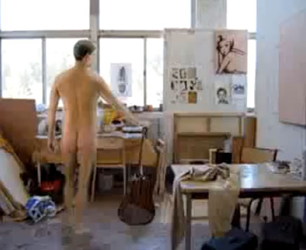 Claude Closky, ‘Claude Closky studio (nude art model posing with a guitar)’, 2006, YouTube video posted by Juan de Bère (http://www.youtube.com/watch?v=XLeXXEyUk8A), 10 minutes.